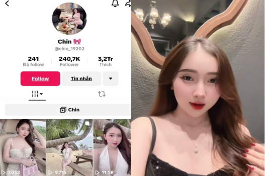 Tiktoker Chin bị chịch há mồm